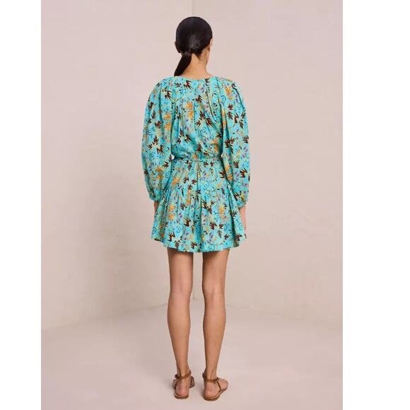 A.L.C Sally Cotton Mini Dress 12 Green NEW - Picture 4 of 11